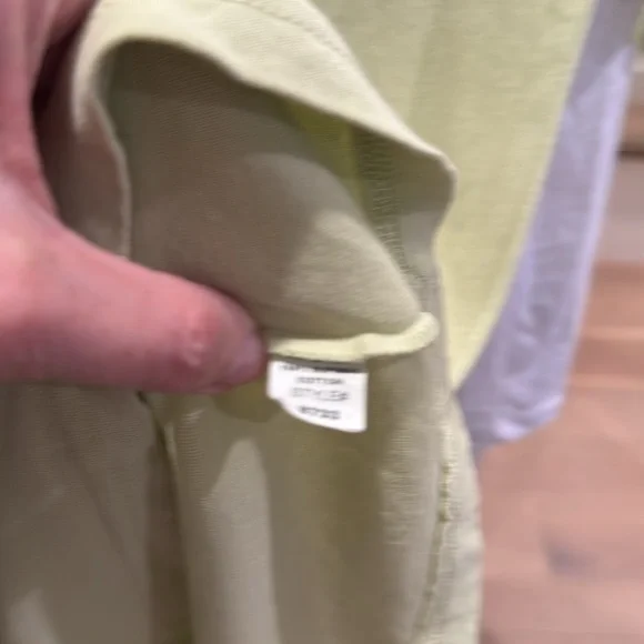 Women's OS Scoop neck 100% cotton Michael Stars Light Green knit Top - Picture 4 of 5